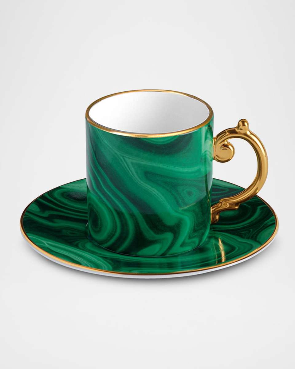 Malachite Espresso Cup & Saucer